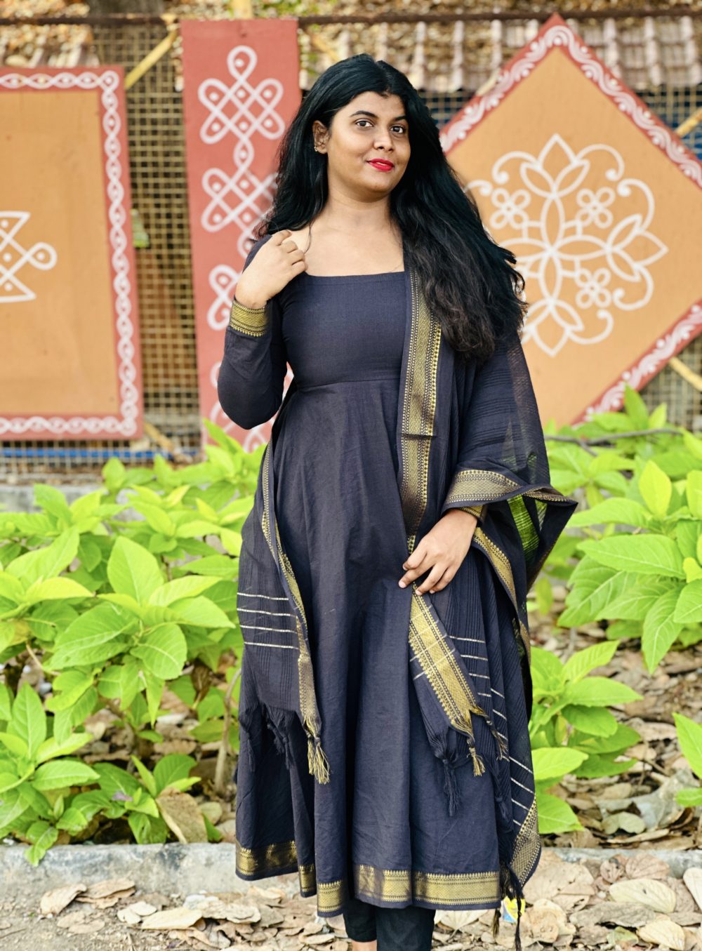 mangalagiri cotton anarkali dress Nakshatra
